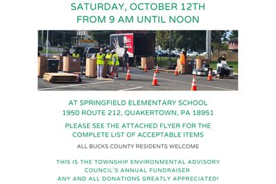 E- Waste recycling event 10/12/24